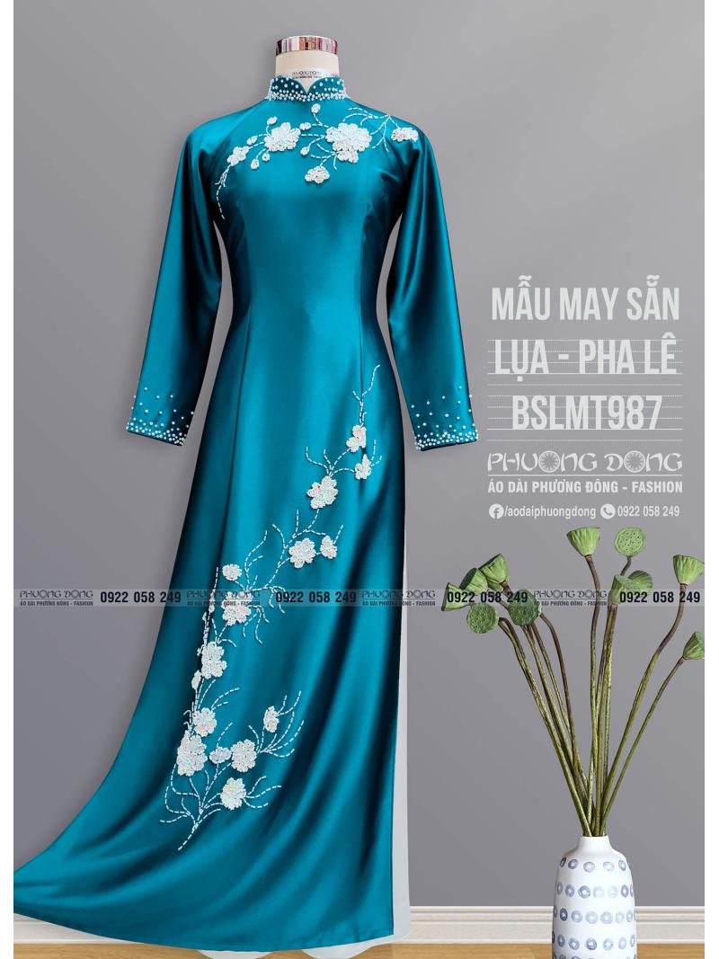 Áo Dài Bà Sui Lụa Thêu Kết Pha Lê BSLMT987